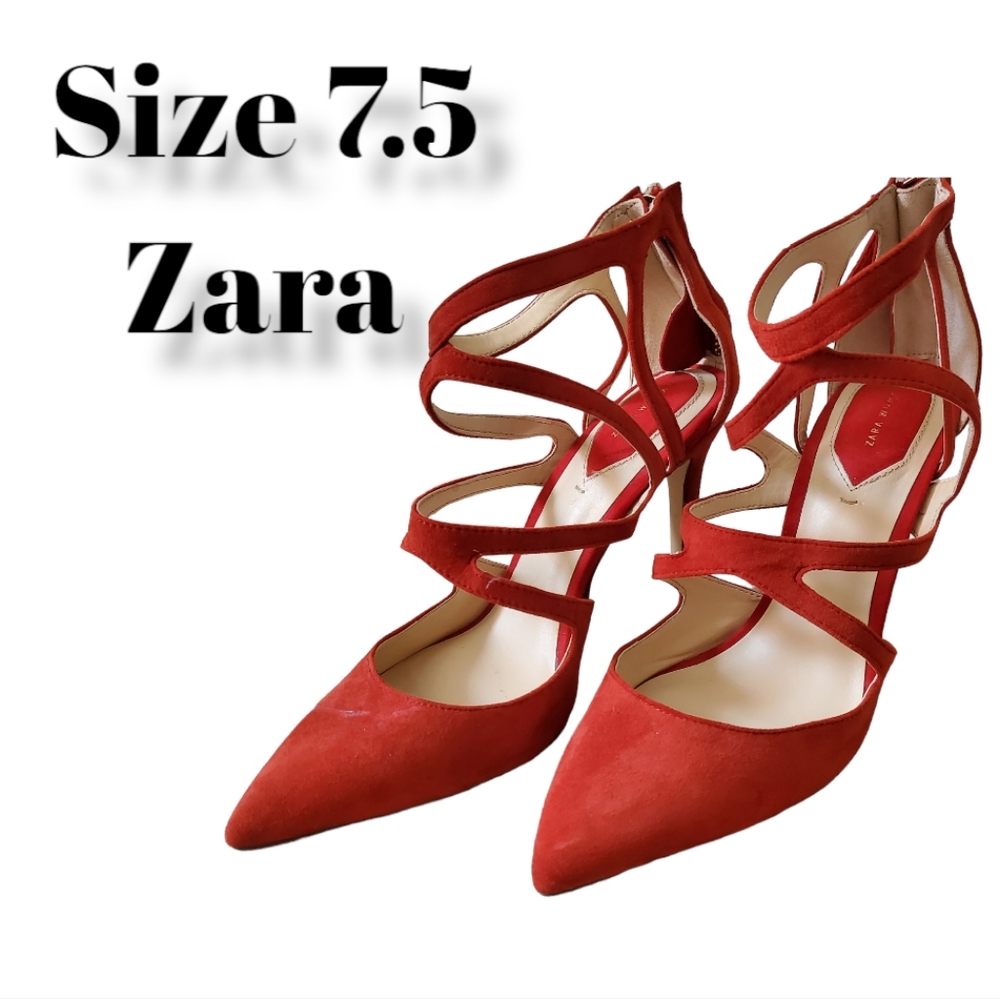 Zara red heel 👠 size 7.5